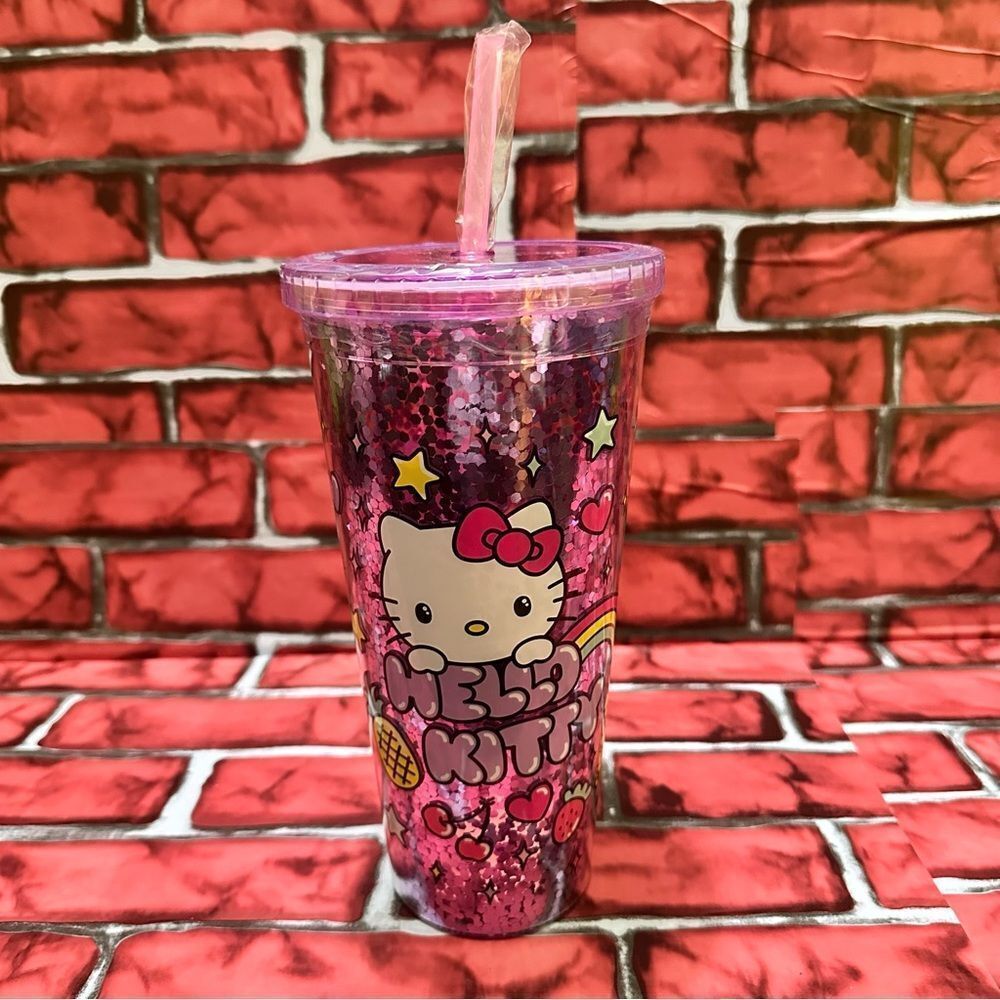 Hello Kitty Large Purple Glitter Tumbler